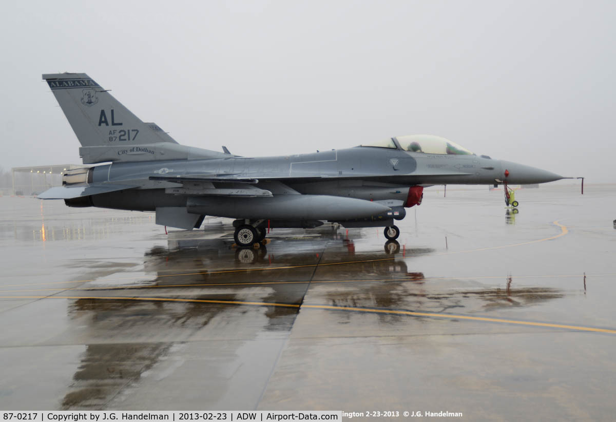 87-0217, 1987 General Dynamics F-16C Fighting Falcon C/N 5C-478, At NAF Washington