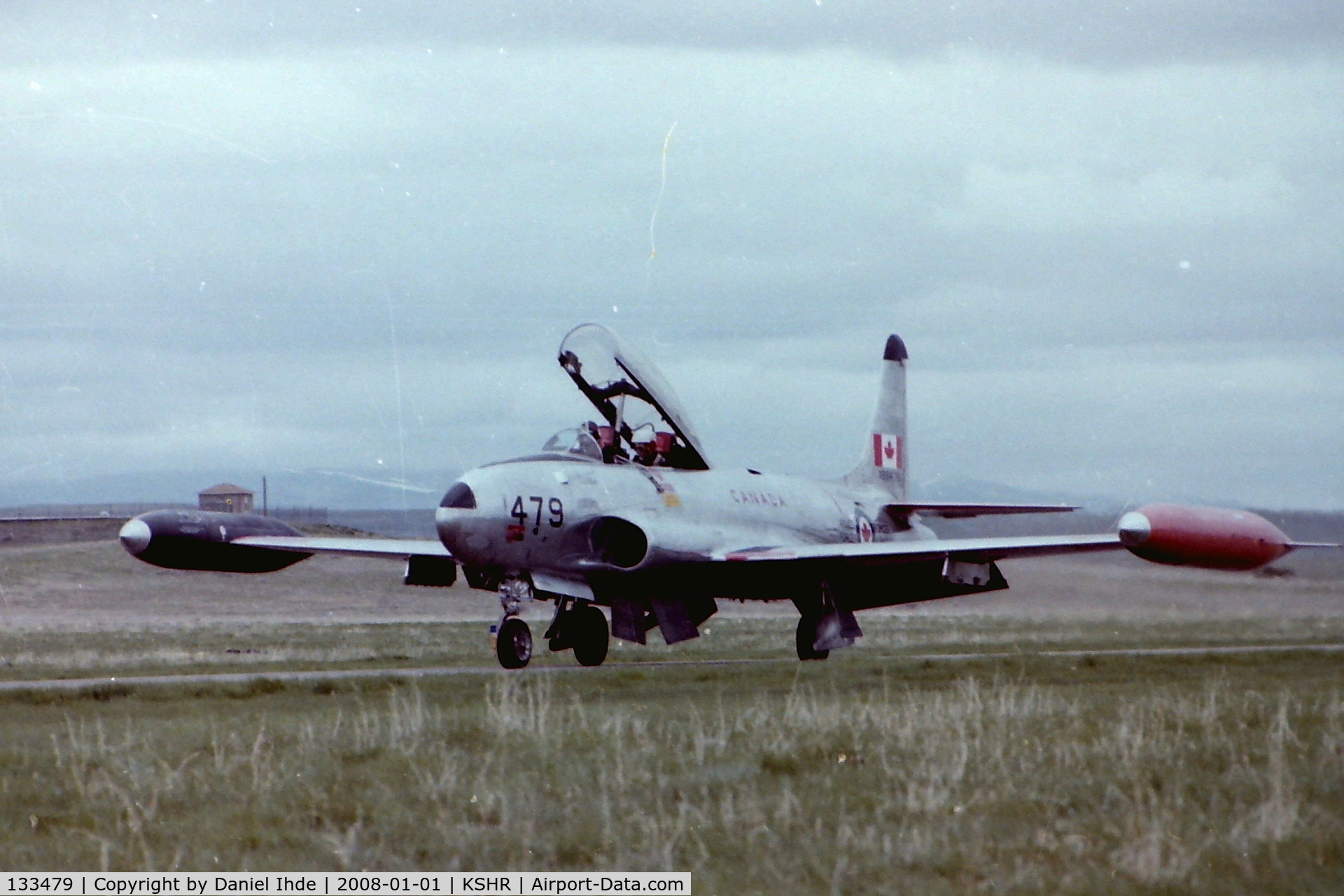 133479, Canadair CT-133 Silver Star 3 C/N T33-479, Royal Canadian Air Force CT-133 at KSHR around 1983.