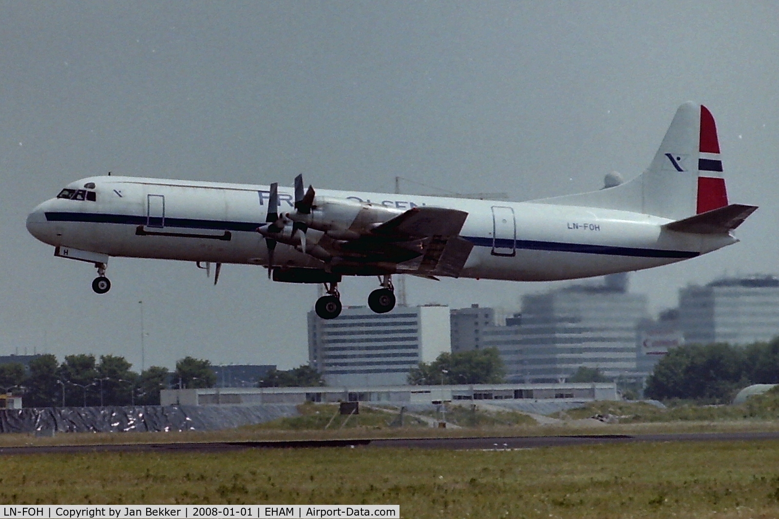 LN-FOH, 1960 Lockheed L-188A(F) Electra C/N 1145, Schiphol July 1996