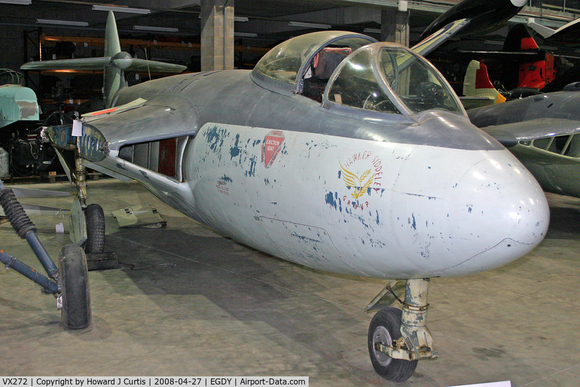VX272, 1948 Hawker P.1052 C/N Not found VX272, In the FAA Museum's Cobham Hall storage and restoration facility.