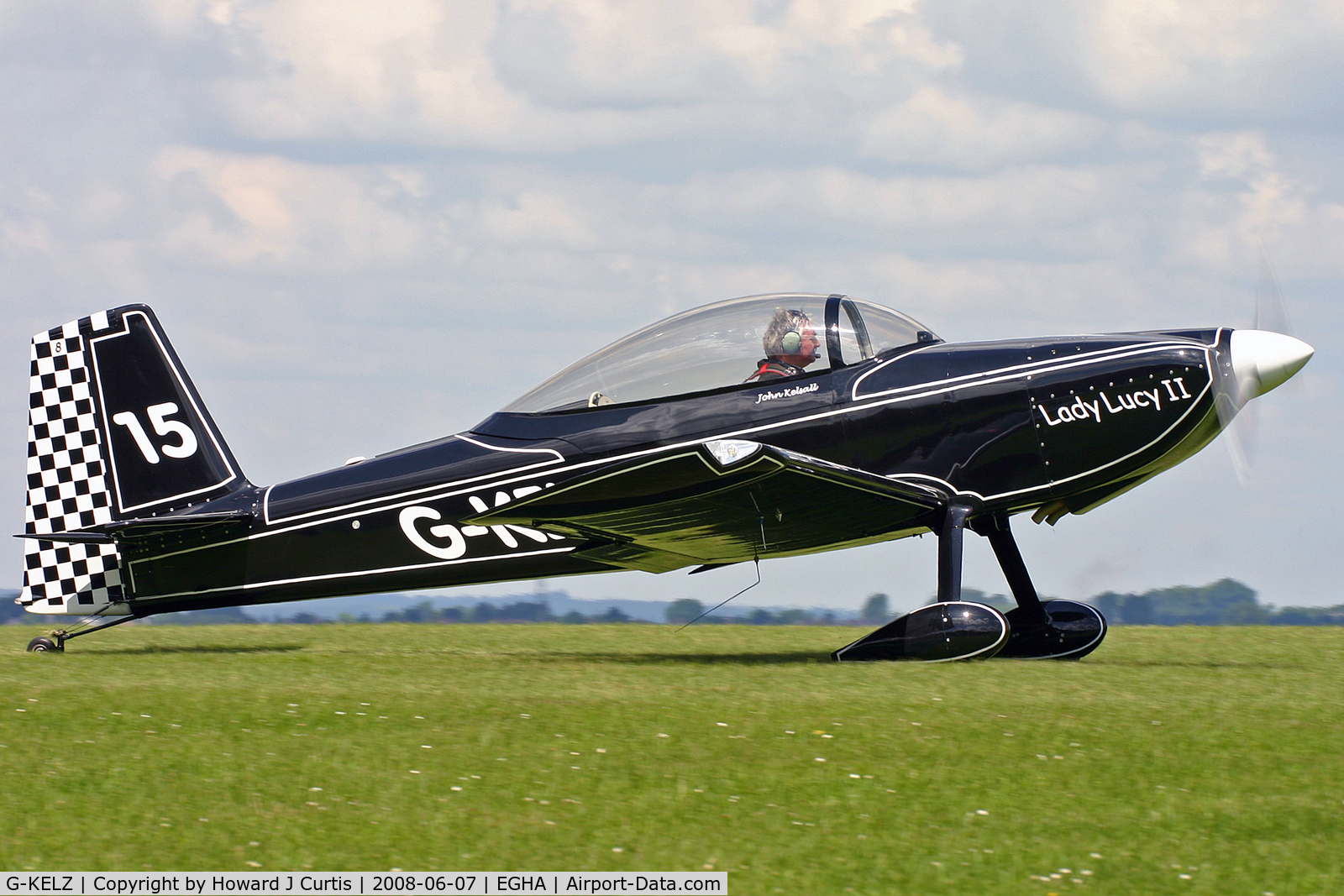 G-KELZ, 2003 Vans RV-8 C/N PFA 303-13665, Privately owned. Coded 15, at the Dorset Air Races. 'Lady Lucy II'.