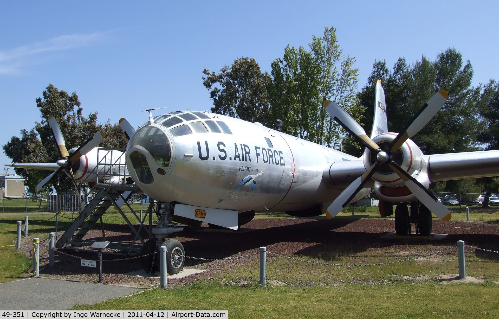 49-351, 1949 Boeing B-50D-120-BO Superfortress C/N 16127, Boeing WB-50D Superfortress at the Castle Air Museum, Atwater CA