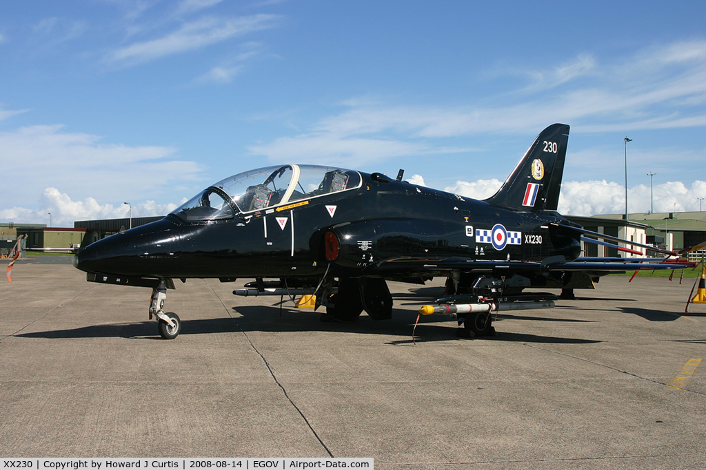 XX230, 1978 Hawker Siddeley Hawk T.1A C/N 066/312066, Actually a Hawk T1A. Wearing 19(R) Squadron markings, operated by No.4 FTS, RAF.
