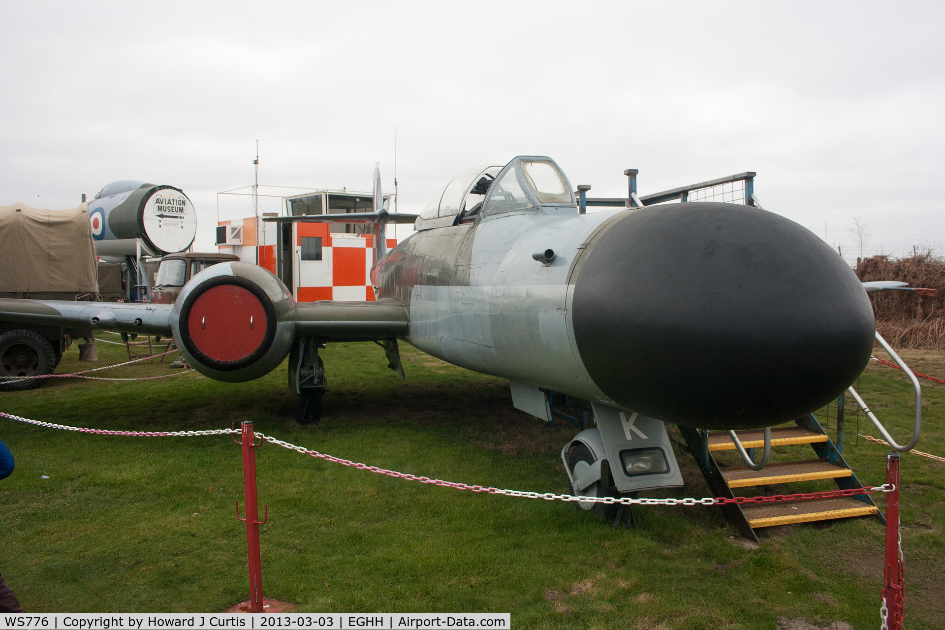 WS776, 1954 Gloster Meteor NF.14 C/N Not found WS776, Coded K< on display at the Bournemouth Aviation Museum.