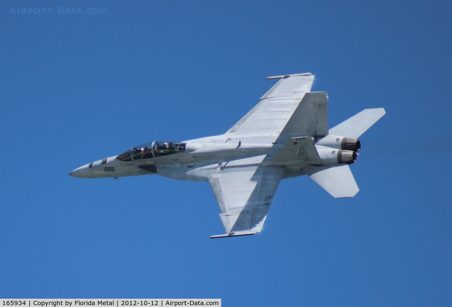 165934, Boeing F/A-18F Super Hornet C/N F080, F/A-18F over Daytona Beach