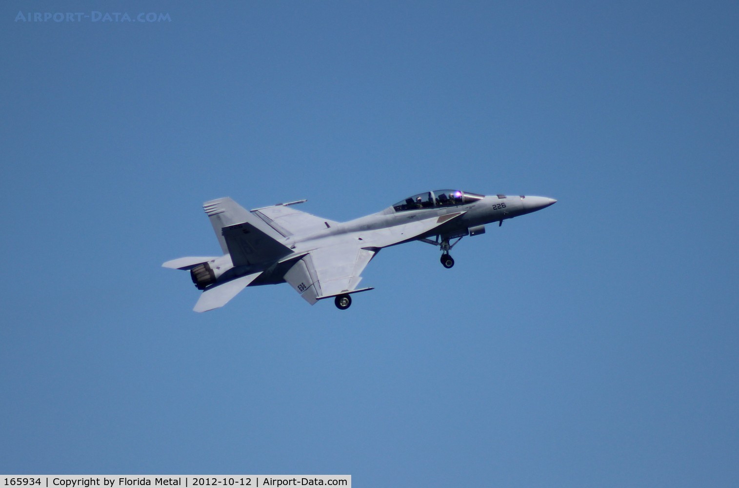 165934, Boeing F/A-18F Super Hornet C/N F080, F/A-18F over Daytona Beach