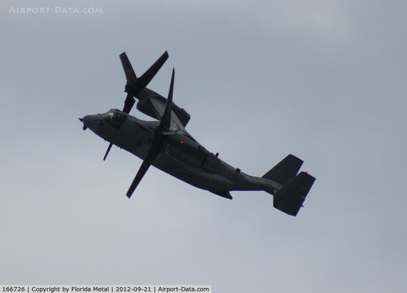 166726, Bell-Boeing MV-22B Osprey C/N D0095, MV-22B over Cocoa Beach with nearby storms