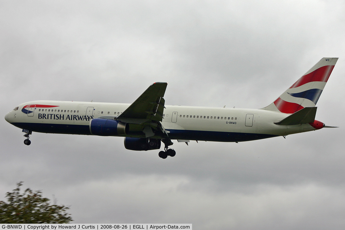 G-BNWD, 1989 Boeing 767-336 C/N 24336, British Airways