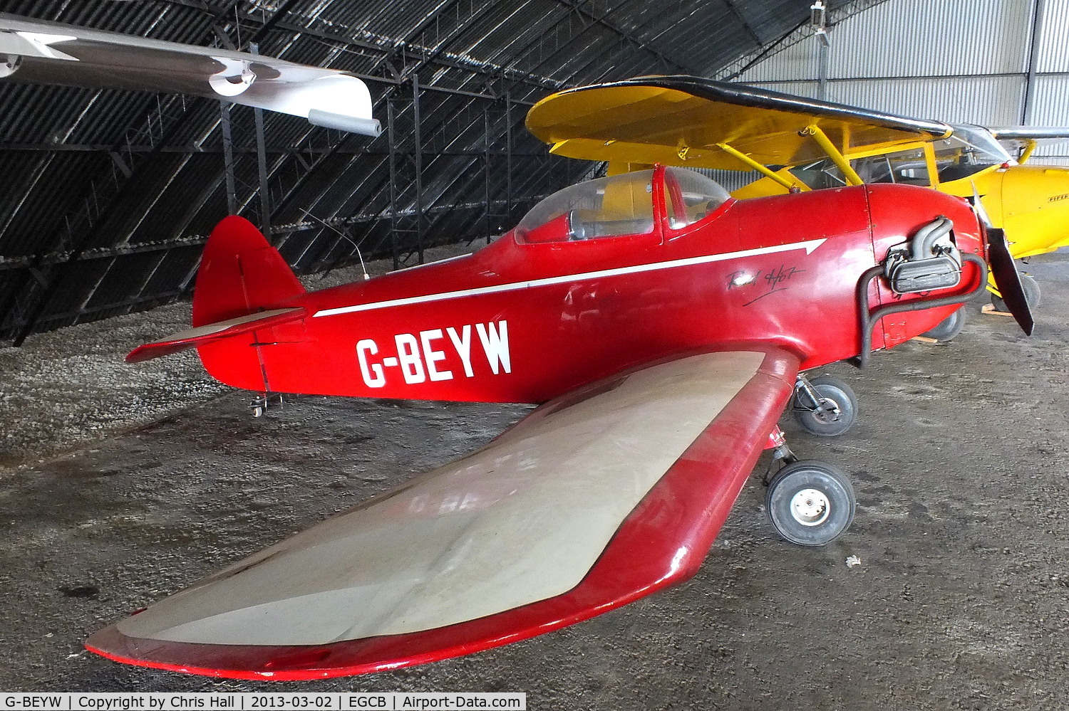 G-BEYW, 1984 Taylor Monoplane C/N PFA 055-10279, Barton resident