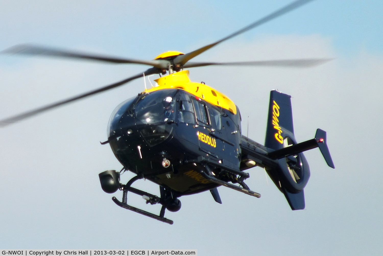 G-NWOI, 2010 Eurocopter EC-135P-2+ C/N 0887, former North Wales Police EC135, now registered to West Yorkshire Police.