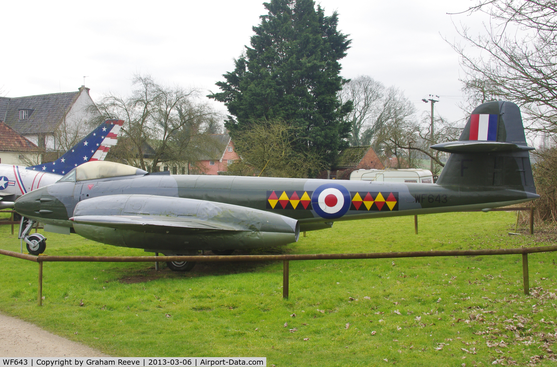 WF643, 1951 Gloster Meteor F.8 C/N Not found WF643, Preserved at the Norfolk and Suffolk Aviation Museum, Flixton.