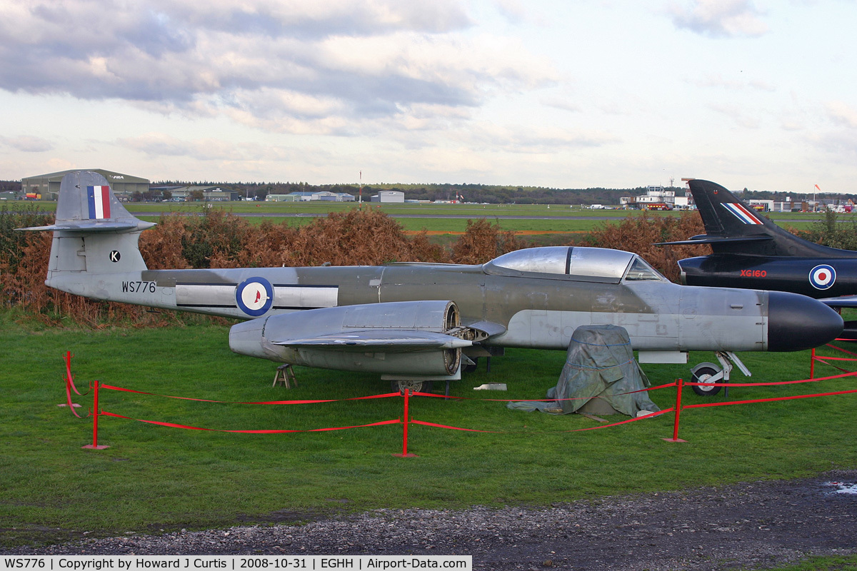 WS776, 1954 Gloster Meteor NF.14 C/N Not found WS776, At the new Bournemouth Aviation Museum site.