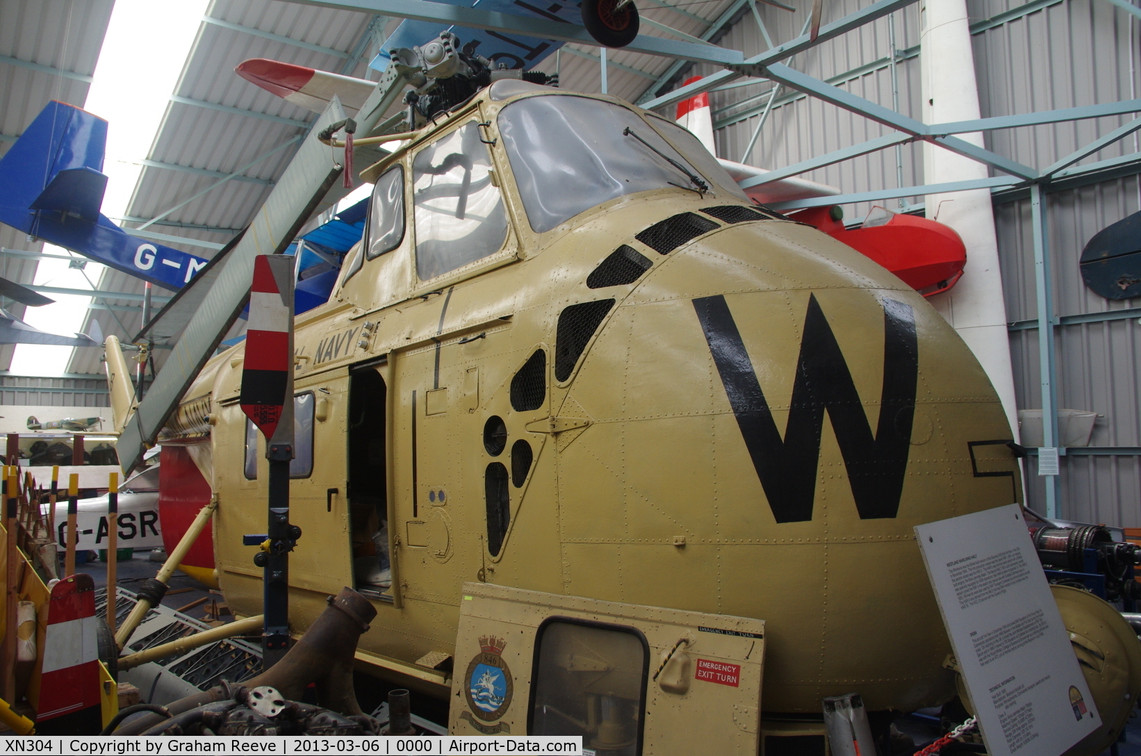 XN304, Westland Whirlwind HAS.7 C/N WA284, Preserved at the Norfolk and Suffolk Aviation Museum, Flixton.