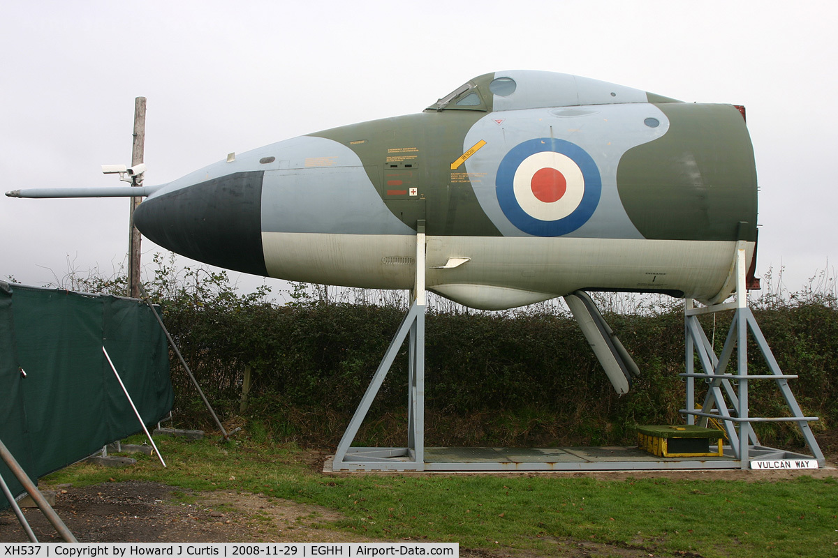 XH537, 1965 Avro Vulcan B.2 C/N Set 5, Nose preserved at the Bournemouth Aviation Museum.