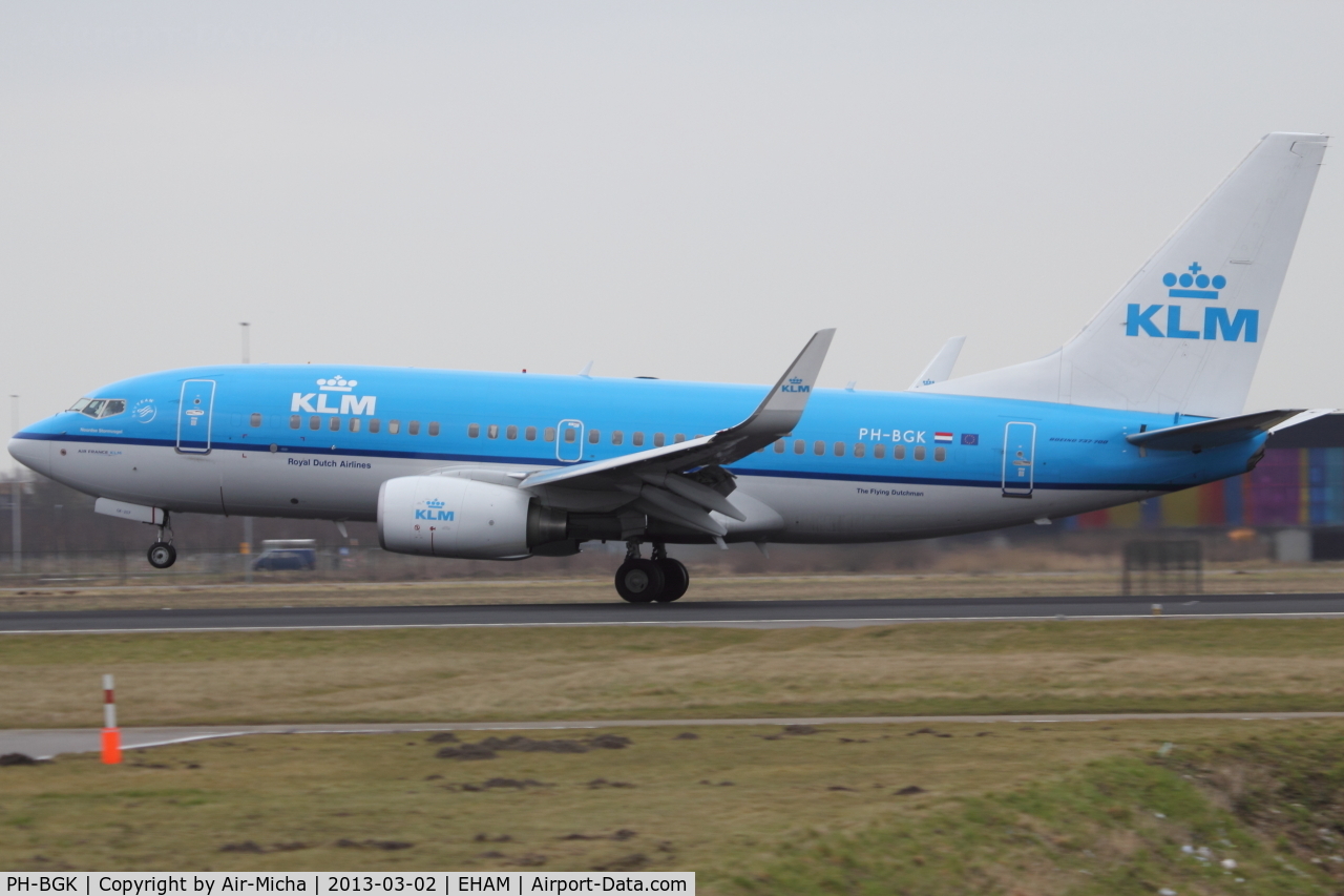 PH-BGK, 2010 Boeing 737-7K2 C/N 38054, KLM Royal Dutch Airlines