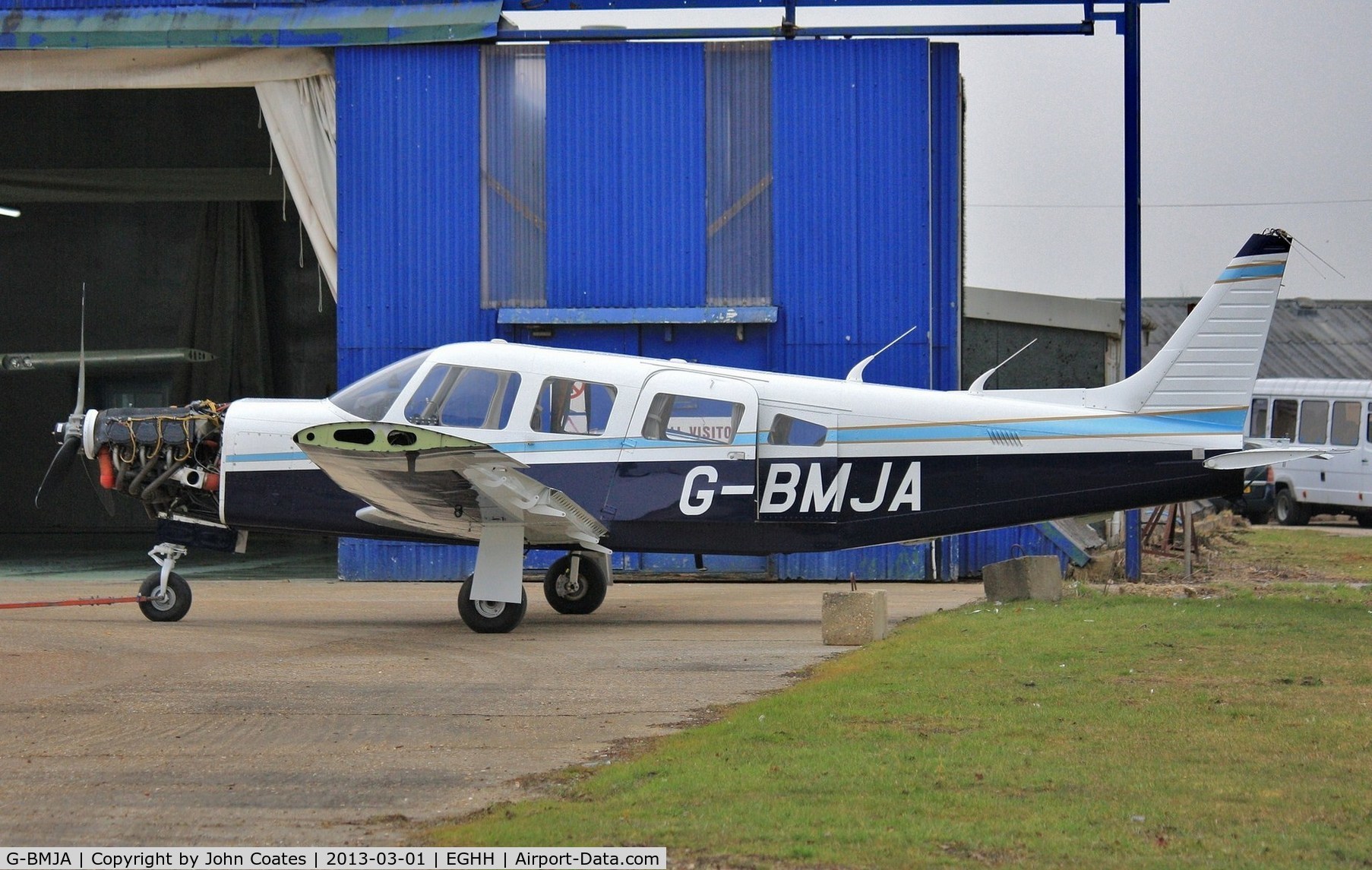 G-BMJA, 1981 Piper PA-32R-301 Saratoga SP C/N 32R-8113019, Freshly painted just exited the paintshop