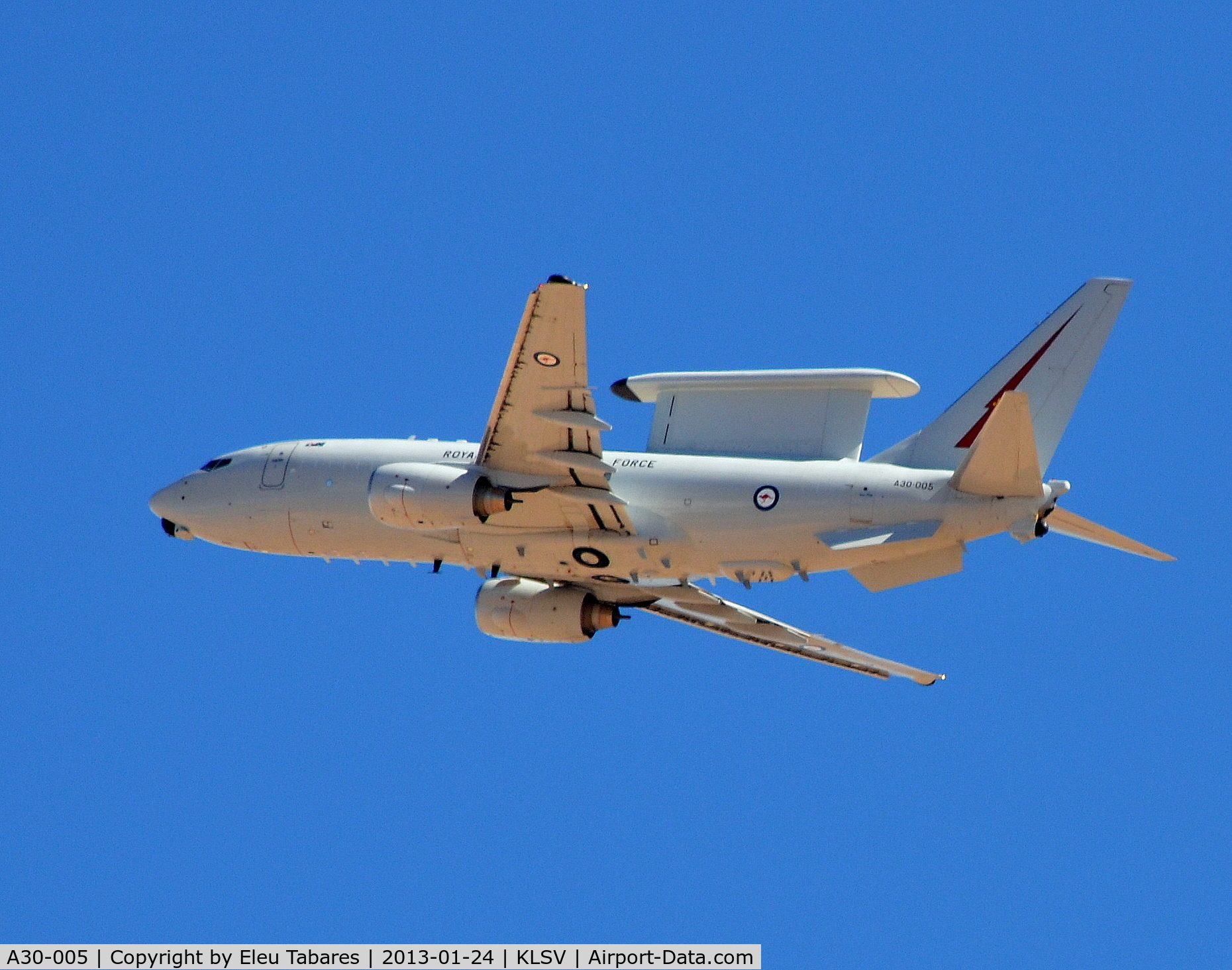 A30-005, 2006 Boeing E-7A Wedgetail (737-7ES) C/N 33986, Taken during Red Flag Exercise at Nellis Air Force Base, Nevada.