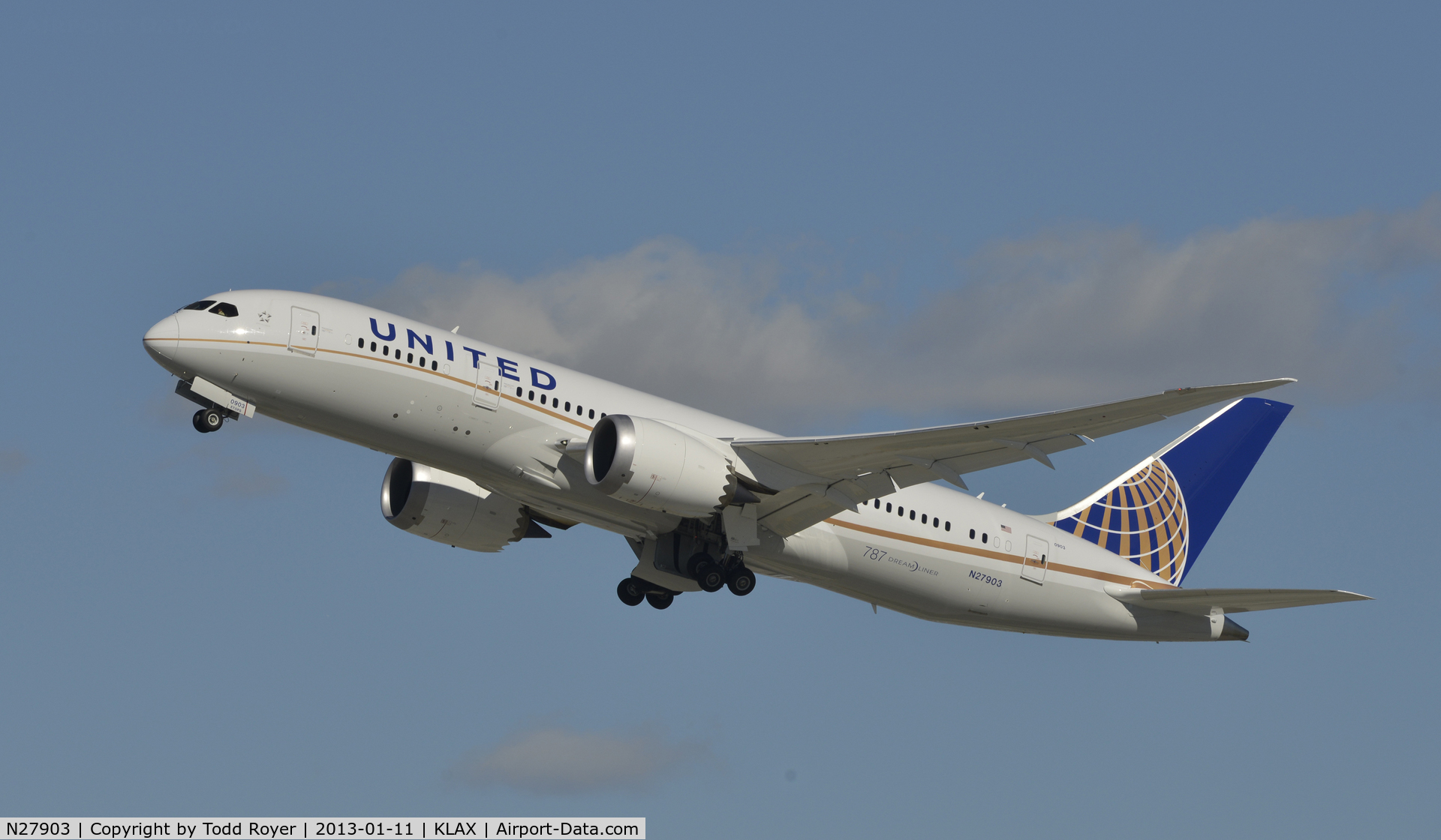 N27903, 2012 Boeing 787-8 Dreamliner C/N 34823, Departing LAX