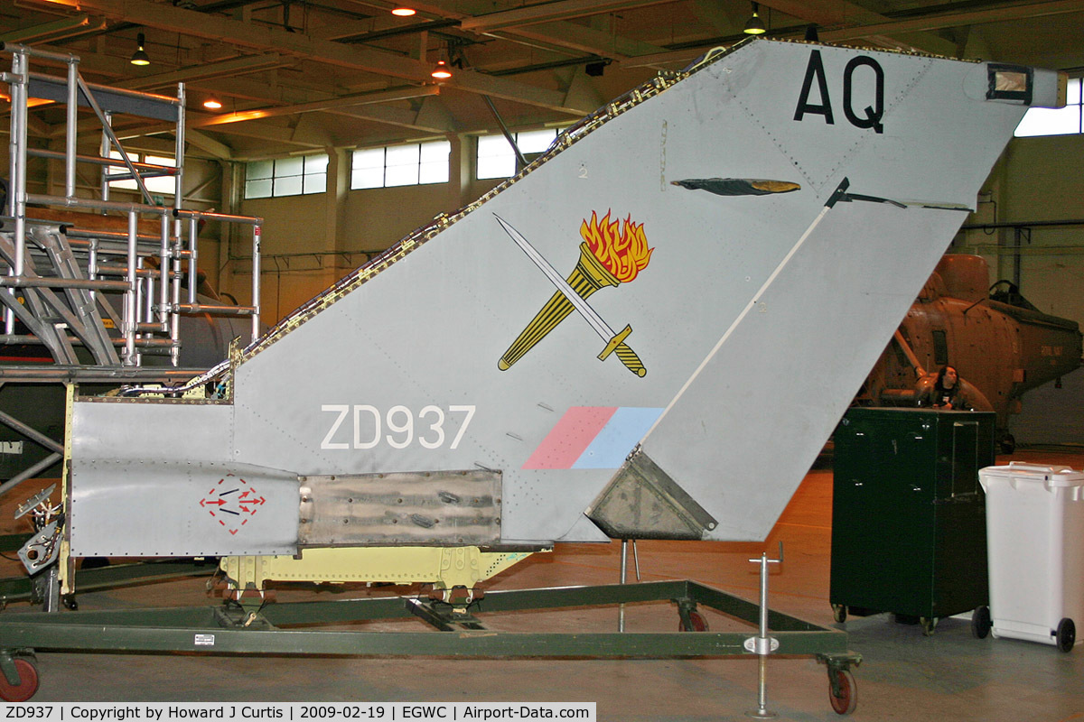 ZD937, 1985 Panavia Tornado F.2 C/N 074/312074, Just the tail of this machine survives now, 1 SoTT.