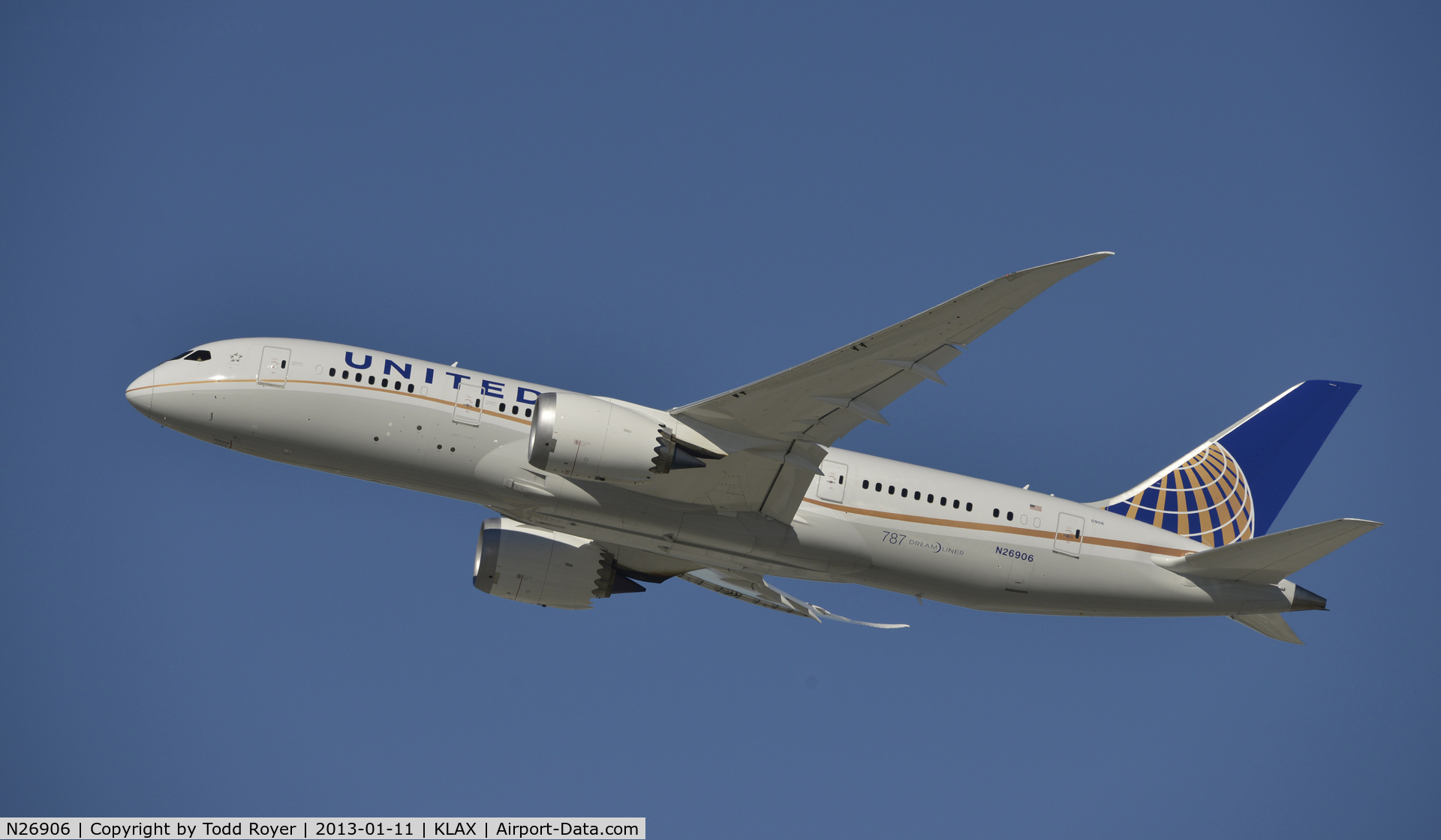 N26906, 2012 Boeing 787-8 Dreamliner C/N 34829, Departing LAX