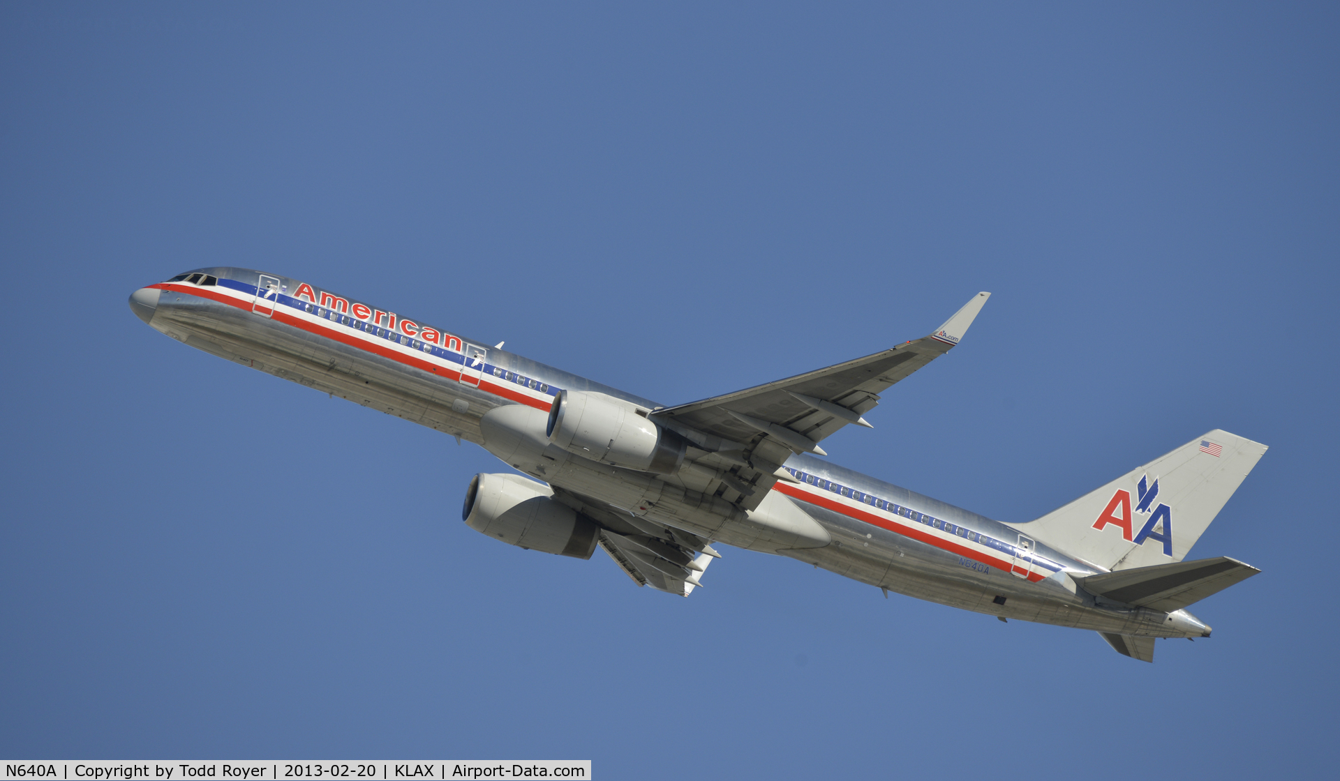 N640A, 1991 Boeing 757-223 C/N 24598, Departing LAX