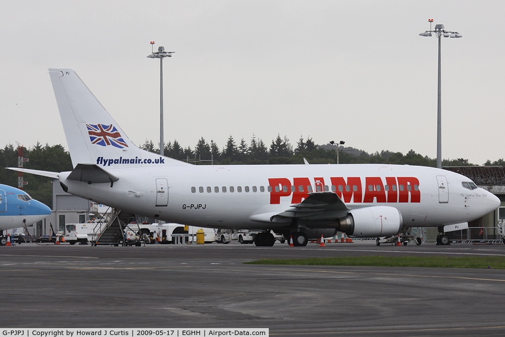 G-PJPJ, 1994 Boeing 737-5H6 C/N 27355, Palmair's newly delivered 737, 'The Spirit of Peter Bath'.