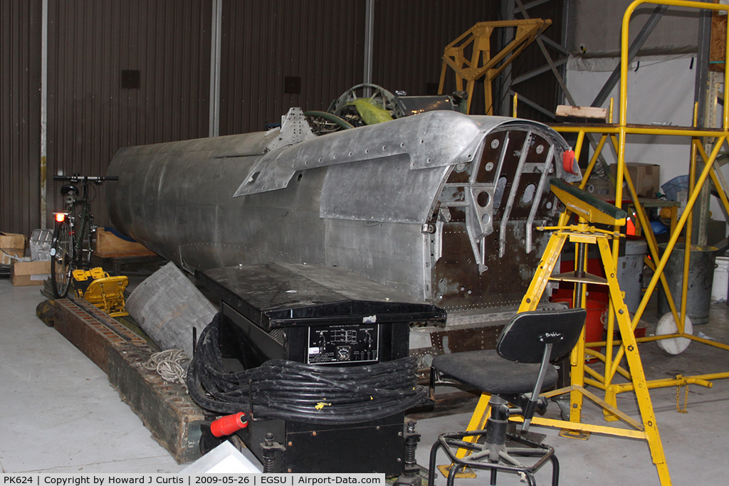 PK624, Supermarine 356 Spitfire F.22 C/N CBAF.189, Owned by the Fighter Collection; awaiting restoration.