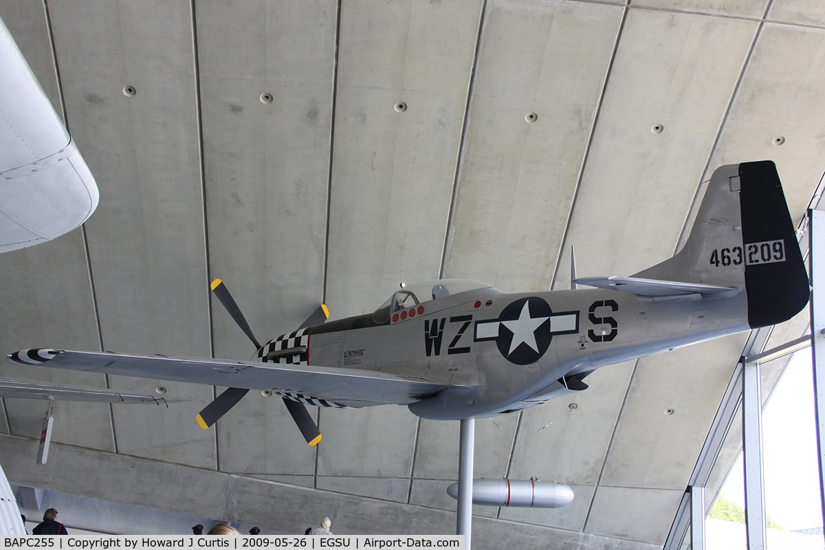 BAPC255, North American P-51D Mustang Replica C/N BAPC.255, Hanging from the ceiling of the American Air Museum.