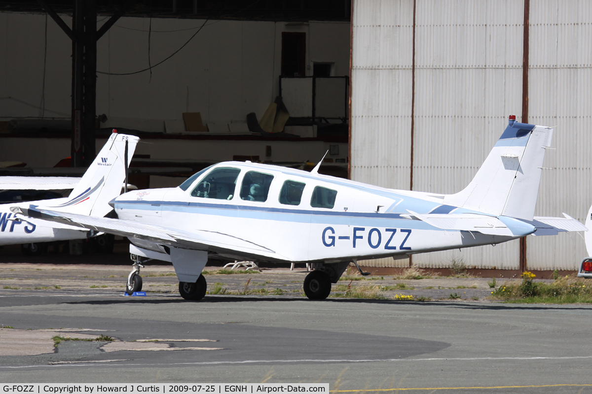 G-FOZZ, 1993 Beech A36 Bonanza 36 C/N E-2788, Privately owned.