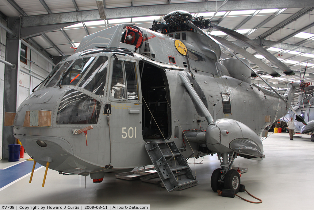 XV708, 1971 Westland Sea King HAS.6 C/N WA679, At the Air Engineering & Survival School, Gosport, Hampshire. Coded 501.