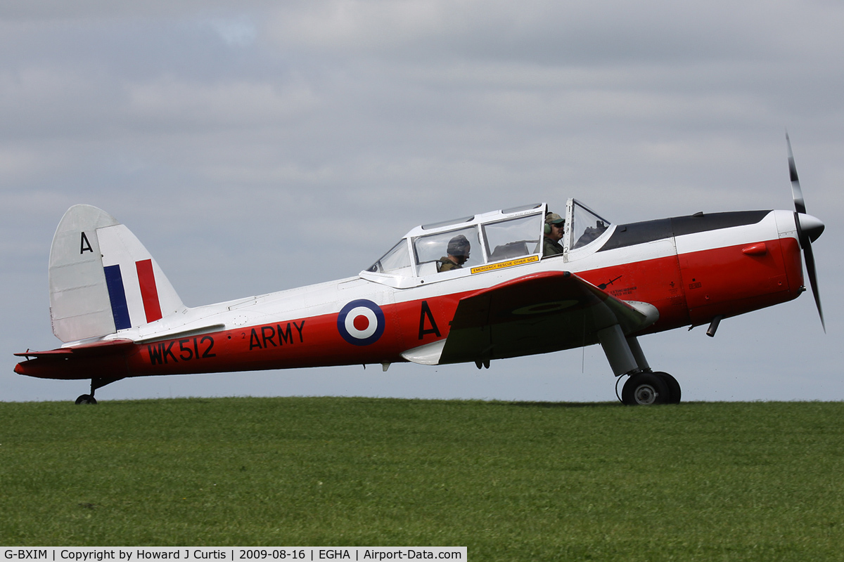 G-BXIM, 1951 De Havilland DHC-1 Chipmunk 22 C/N C1/0548, Privately owned. Painted in Army colours as WK512/A.