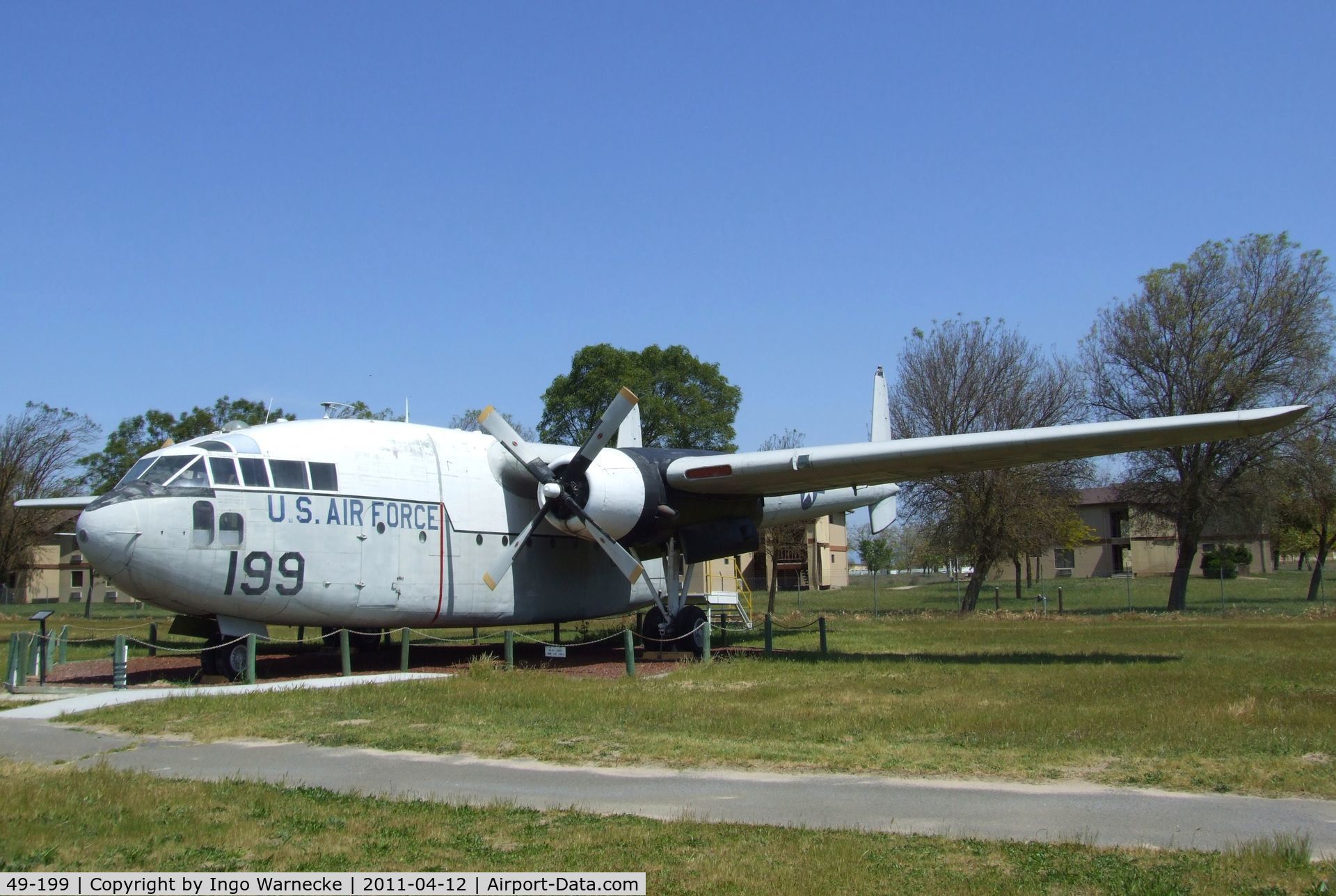 49-199, 1949 Fairchild C-119C-17-FA Flying Boxcar C/N 10436, Fairchild C-119C Flying Boxcar at the Castle Air Museum, Atwater CA