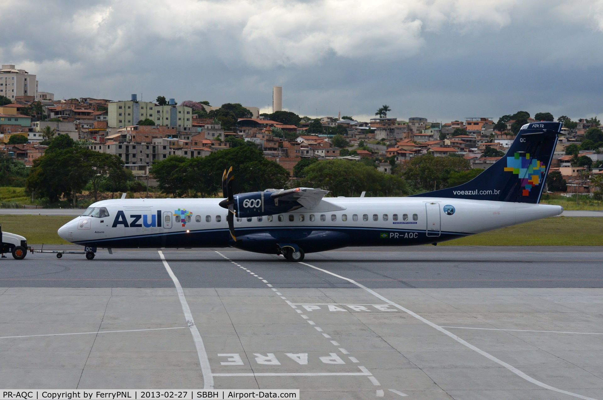 PR-AQC, 2012 ATR 72-700 C/N 1057, Azul ATR72 pushed back.