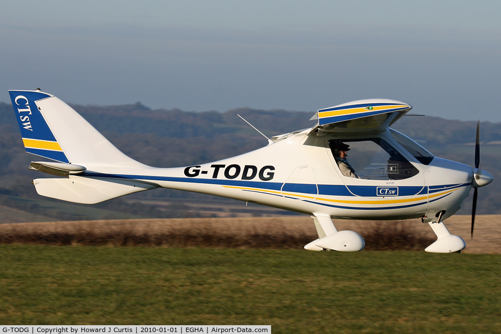 G-TODG, 2007 Flight Design CTSW C/N 8288, At the New Year's Day Fly-In. Privately owned.