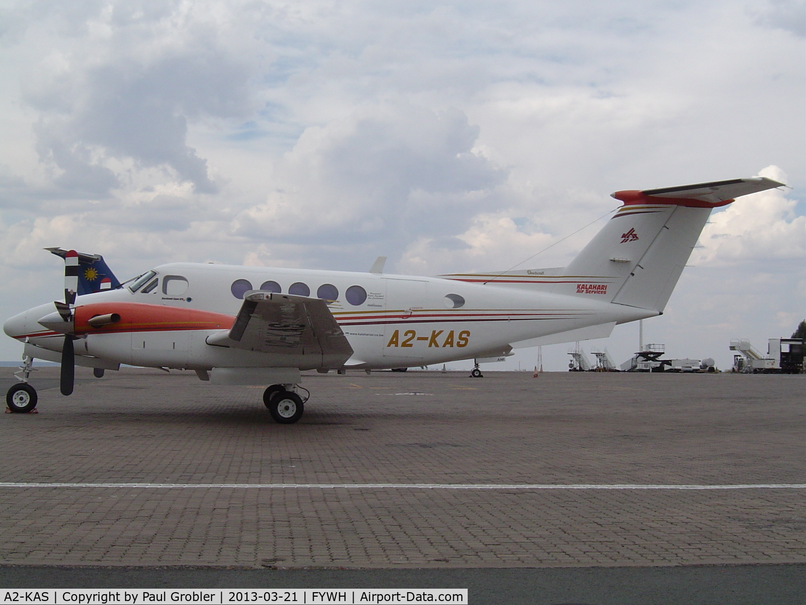 A2-KAS, 1979 Beech 200 Super King Air C/N BB-614, Taken here at Hosea Kutaku Intl. Airport, Windhoek, Namibia.