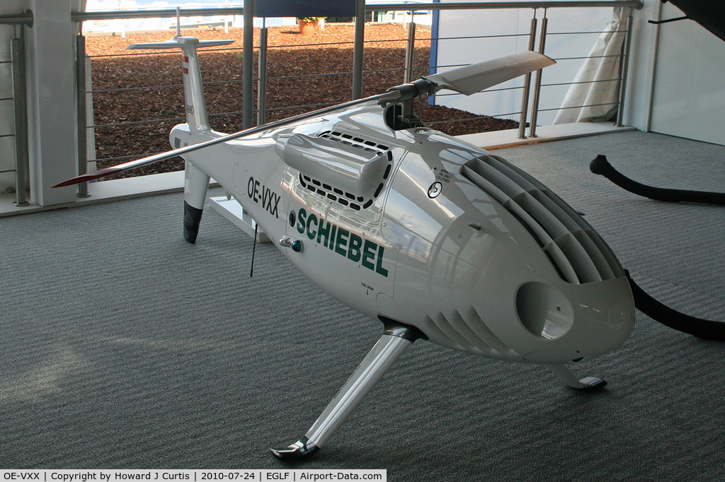OE-VXX, Schiebel S-100 Camcopter C/N 0250, At the Farnborough Air Show.