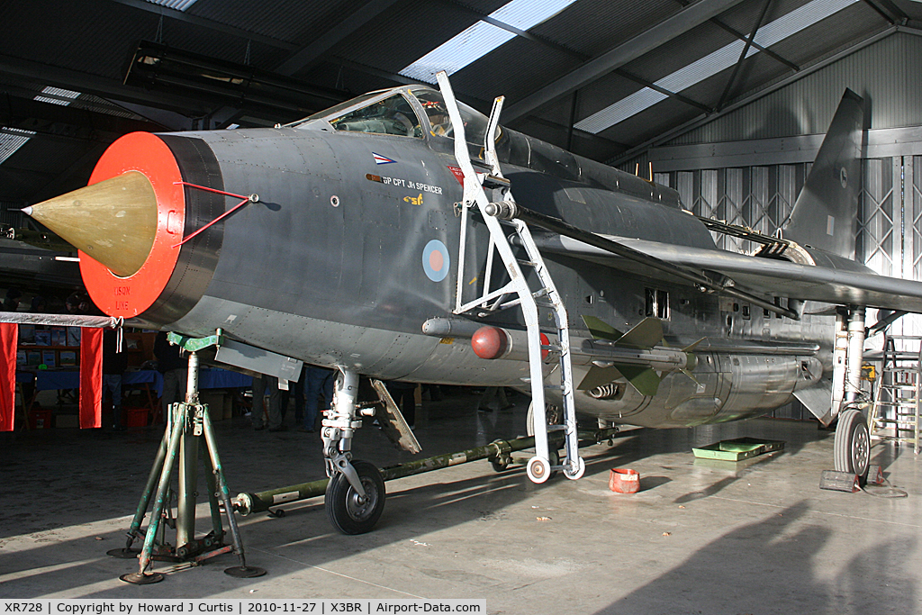 XR728, 1965 English Electric Lightning F.6 C/N 95213, Preserved with the Lightning Preservation Group. Bruntingthorpe, Leics.