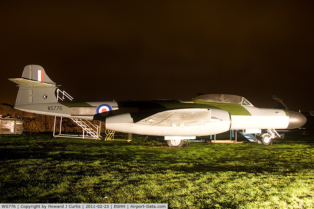 WS776, 1954 Gloster Meteor NF.14 C/N Not found WS776, Bournemouth Aviation Museum night photo shoot.