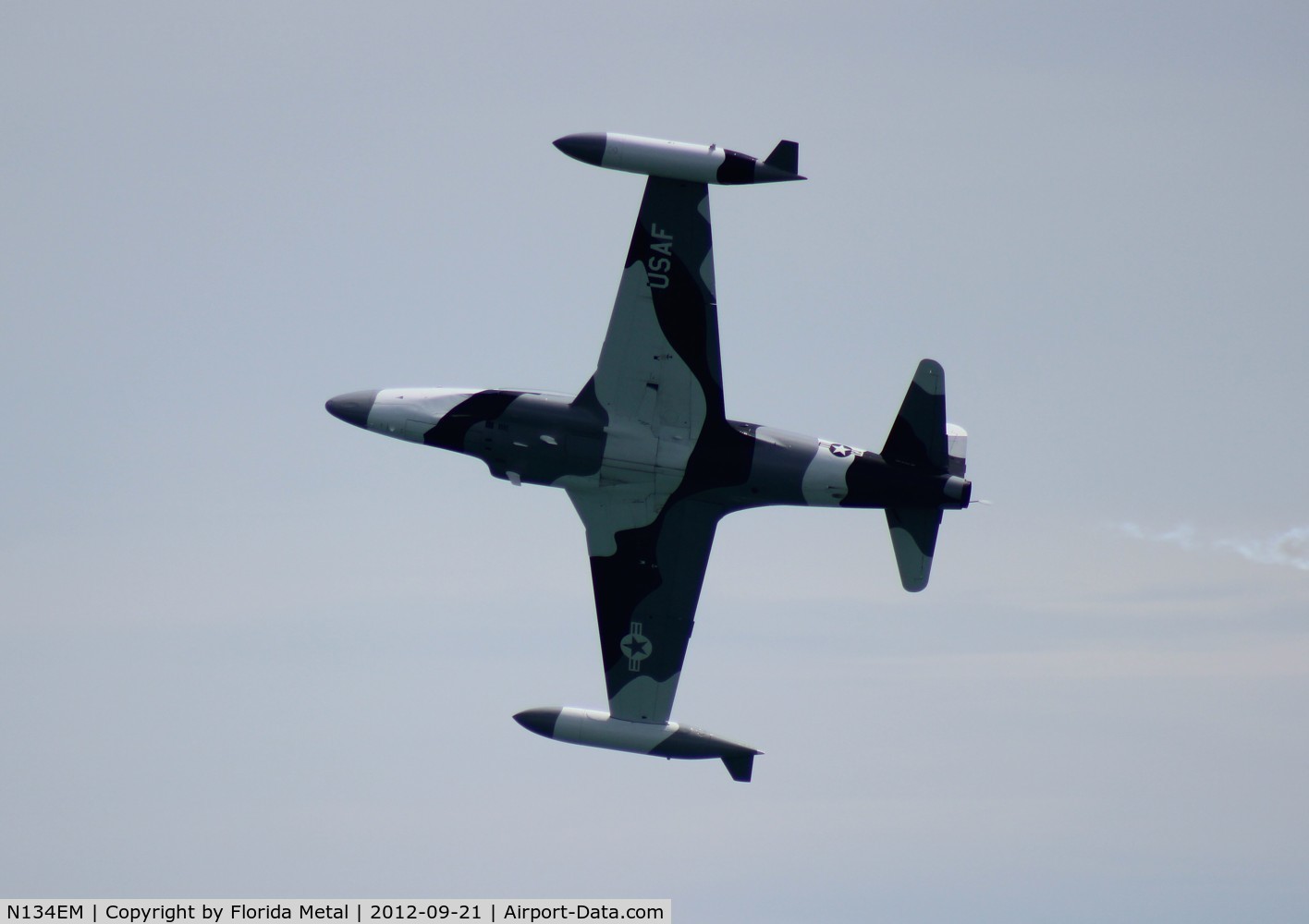 N134EM, Canadair CT-133 Silver Star 3 (CL-30) C/N T33-564, Black Diamonds T-33 flown by Dale Snodgrass at Cocoa Beach Airshow