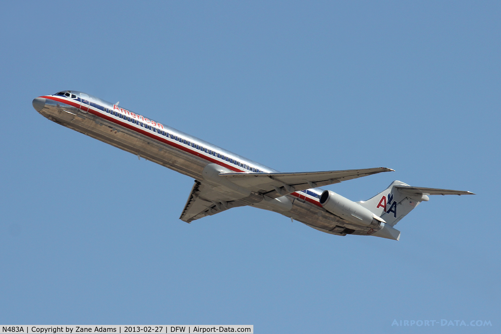 N483A, 1988 McDonnell Douglas MD-82 (DC-9-82) C/N 49676, American Airlines at DFW Airport