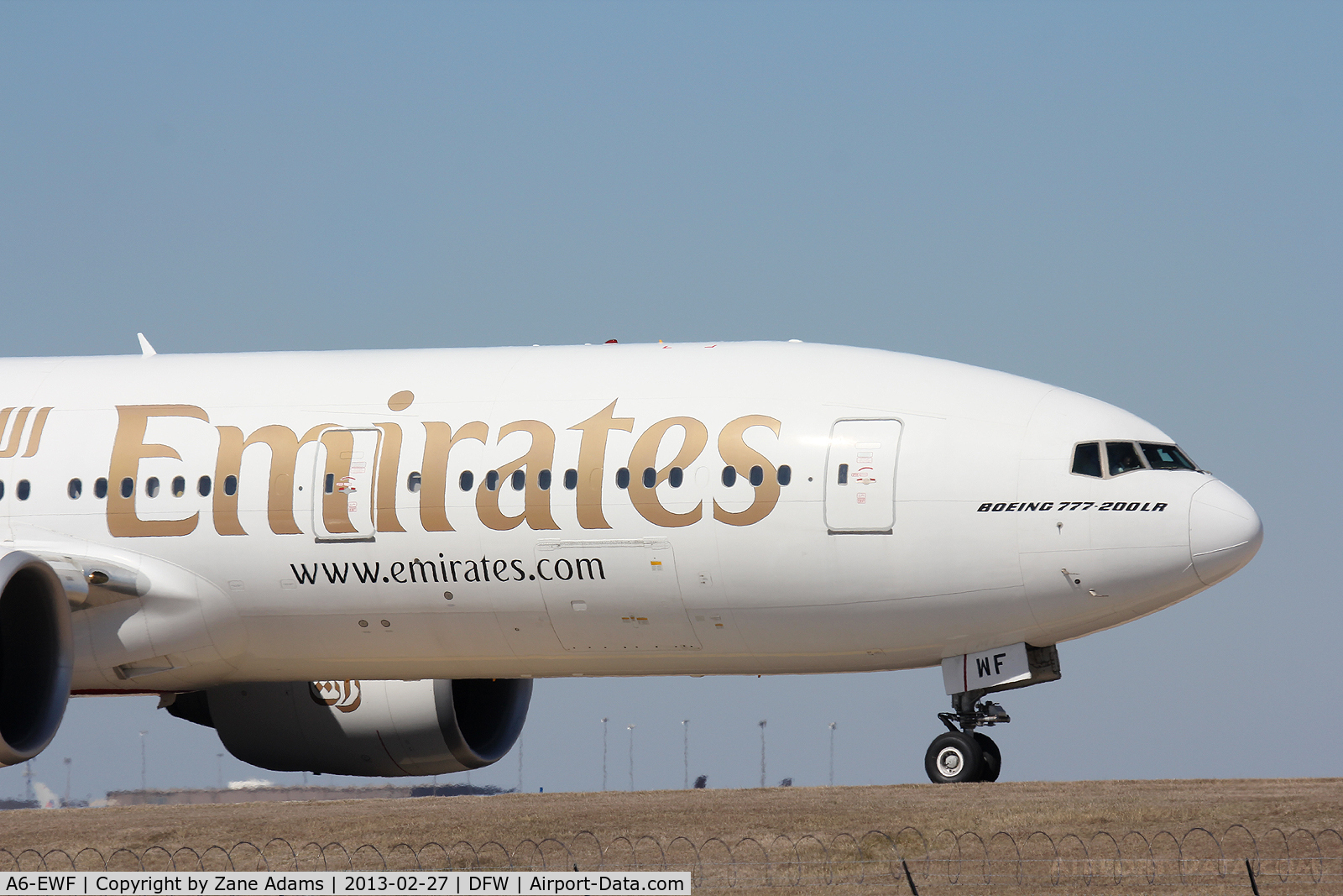 A6-EWF, 2008 Boeing 777-21H/LR C/N 35586, Emirates 777 at DFW Airport