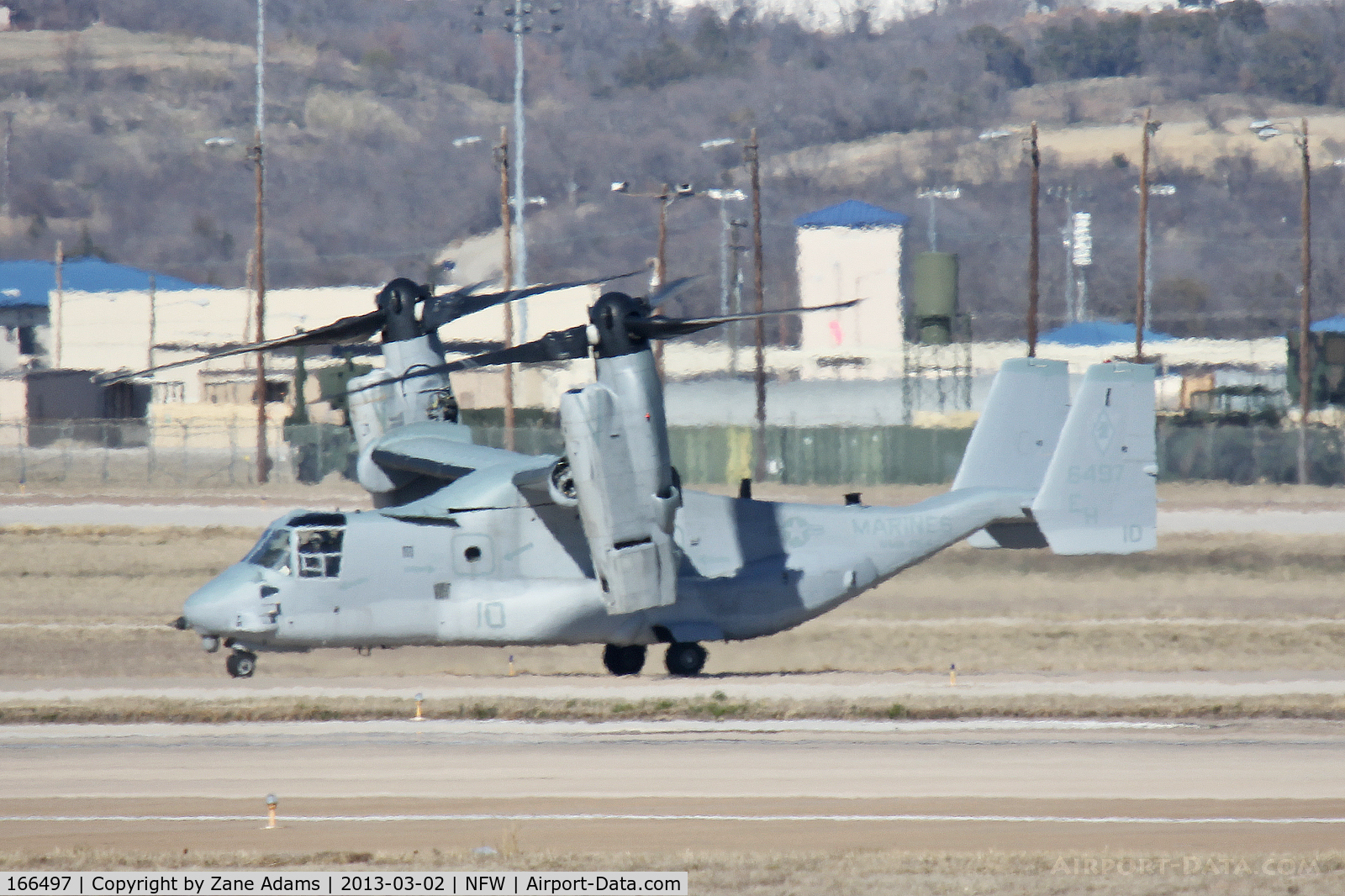 166497, Bell-Boeing MV-22B Osprey C/N D0076, VMM-266 Osprey at NAS Fort Worth