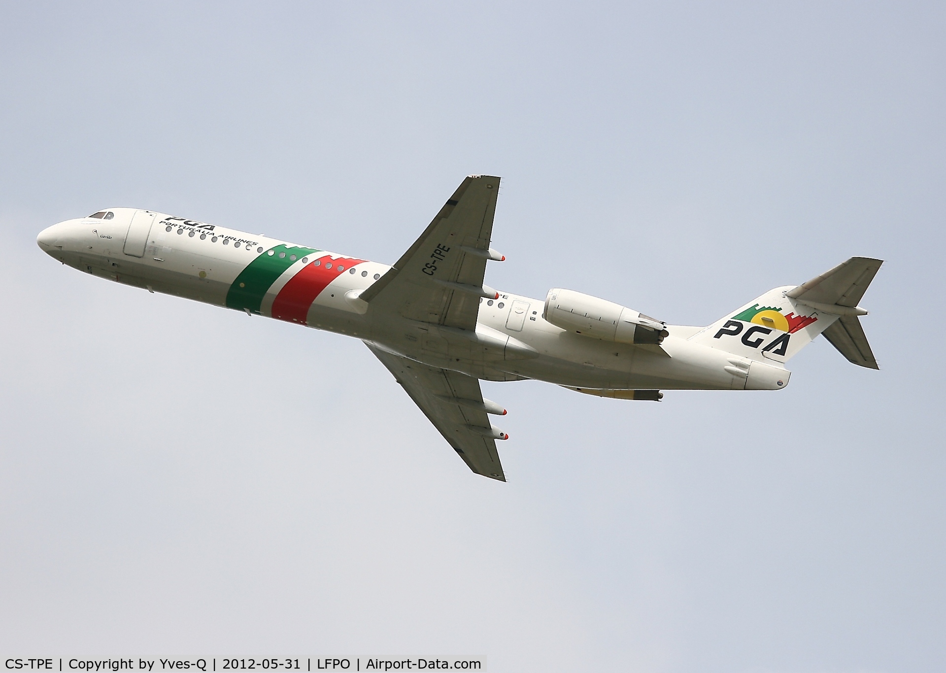 CS-TPE, 1991 Fokker 100 (F-28-0100) C/N 11342, Fokker F28-0100 PGA Portugalia Airlines, Paris Orly Airport (LFPO - ORY)