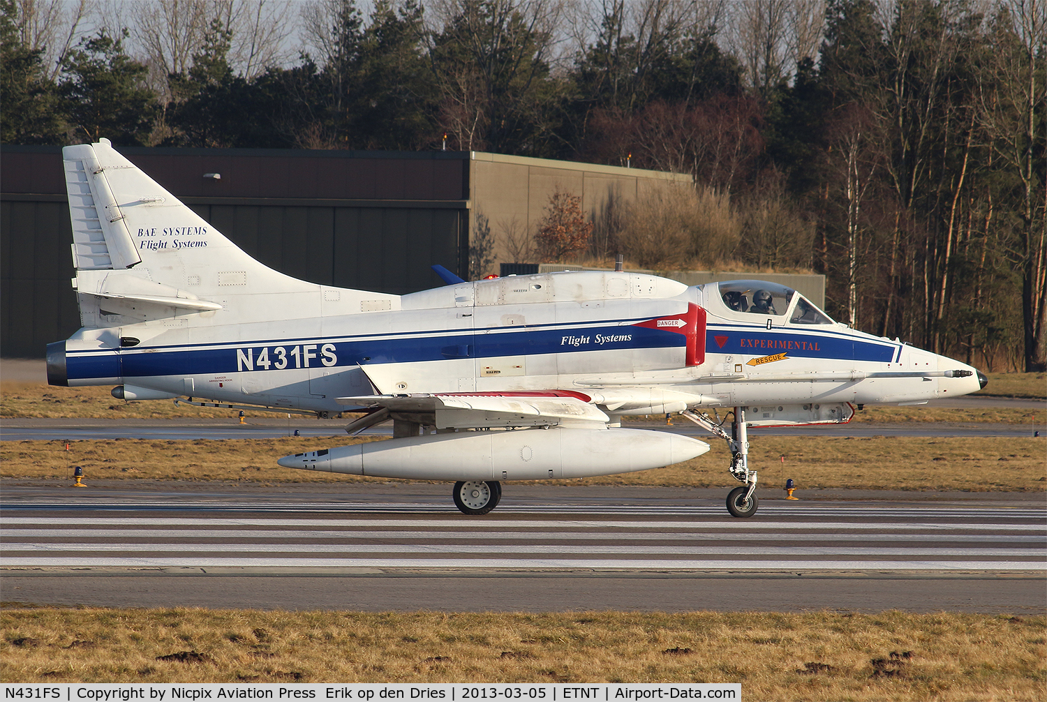 N431FS, 1972 Douglas A-4N Skyhawk C/N 14504, N431FS is painted in standard Flight System colours although in service with BAe