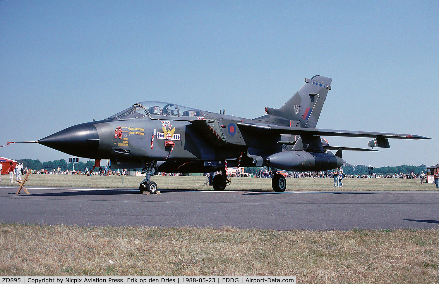 ZD895, 1985 Panavia Tornado GR.1 C/N 477/BS155/3216, RAF-Germany's Tornado GR.1 was assigend to no. 14 sqn and based at RAF Bruggen, Germany.