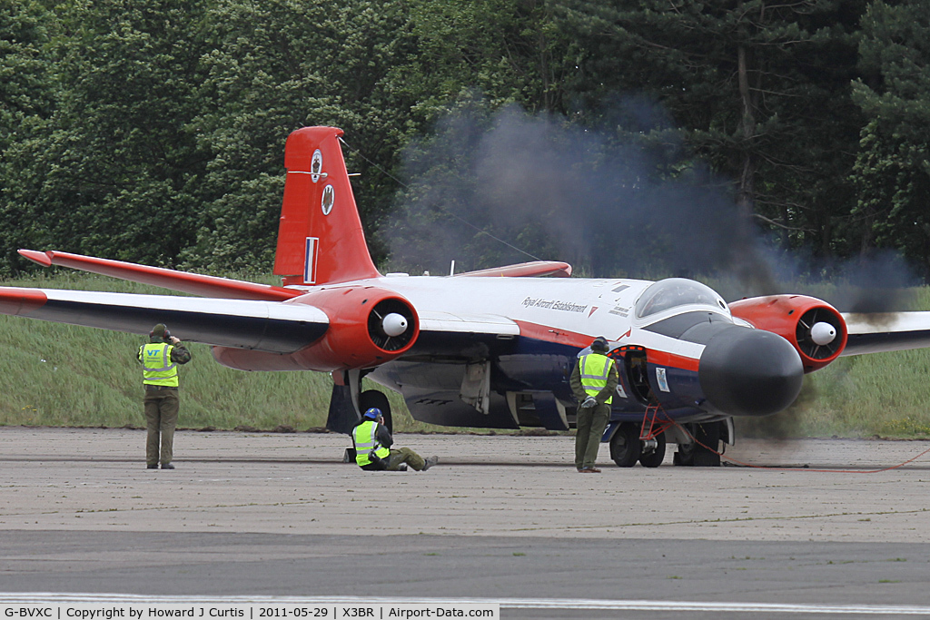 G-BVXC, 1956 English Electric Canberra B(I)8/B.6 Mod C/N EEP71470, Starting up.