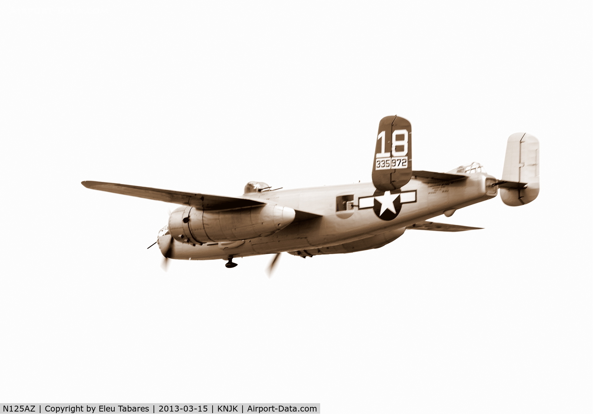 N125AZ, 1960 North American TB-25N Mitchell C/N 108-35262, Taken over Naval Air Facility in El Centro, California.