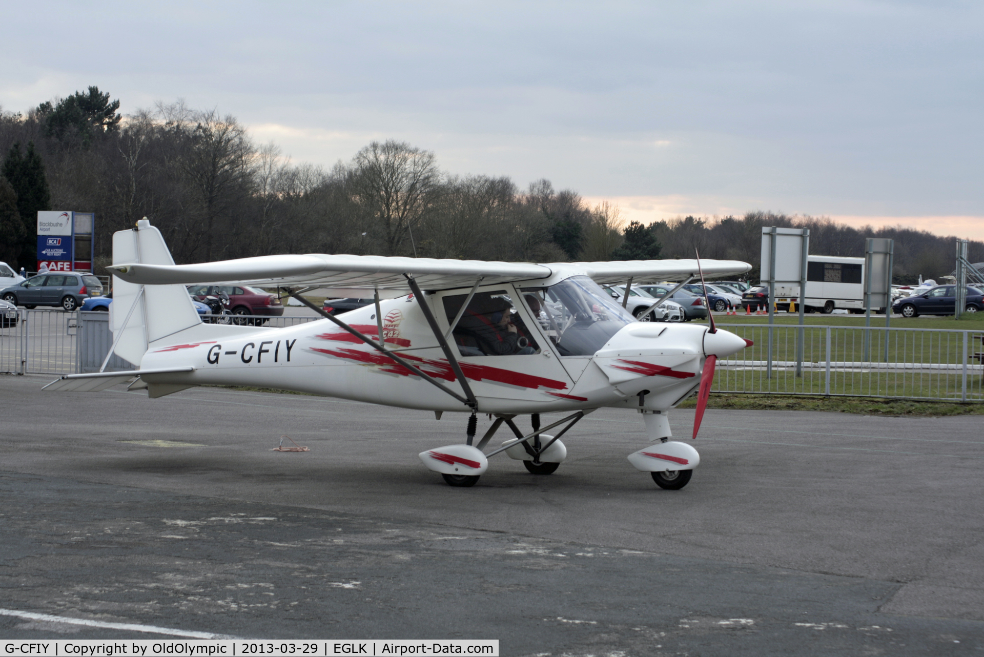 G-CFIY, 2008 Comco Ikarus C42 FB100 C/N 0804-6954, Requesting start-up for departure for R/W 07