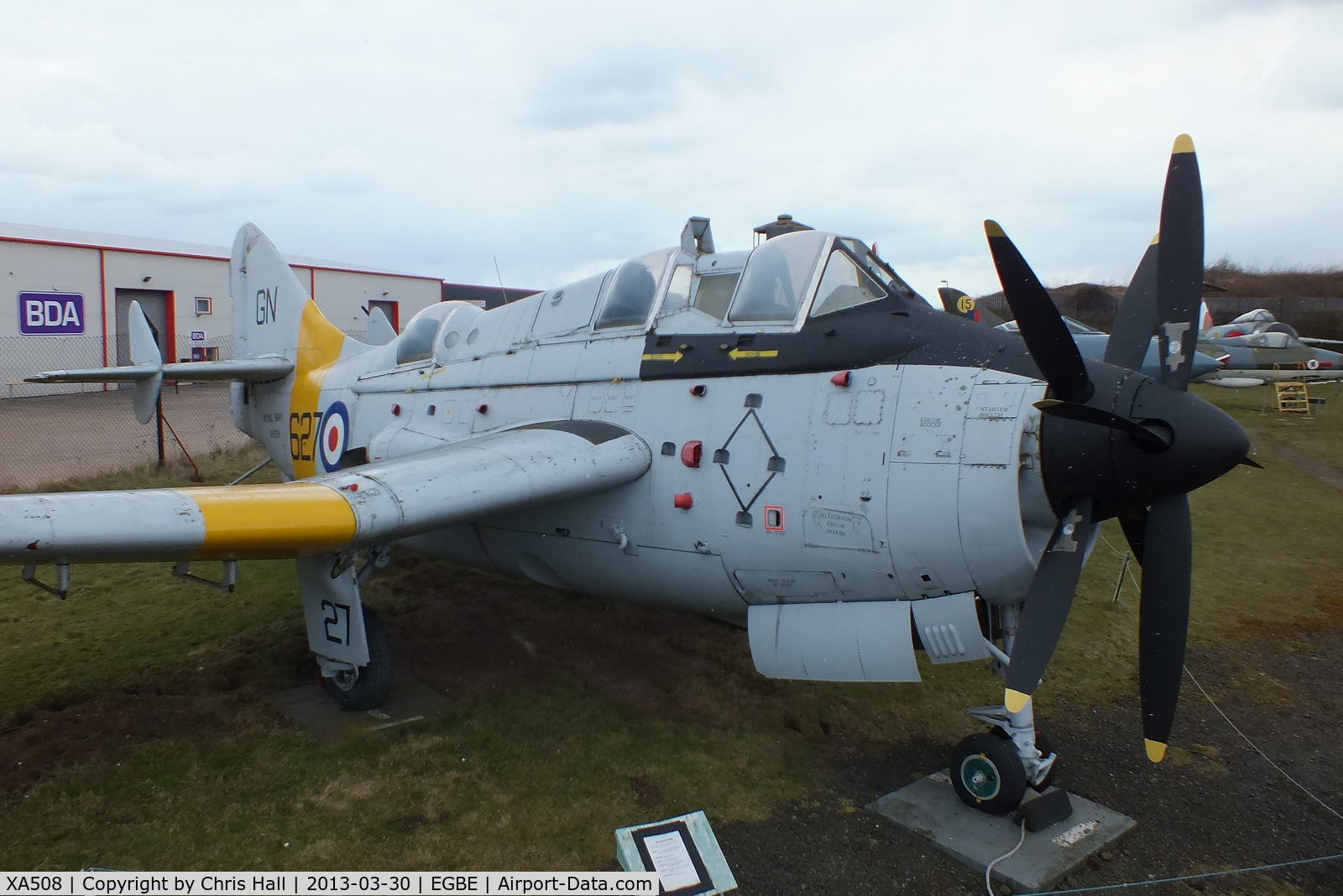 XA508, 1955 Fairey Gannet T.2 C/N F9327, preserved at the Midland Air Museum