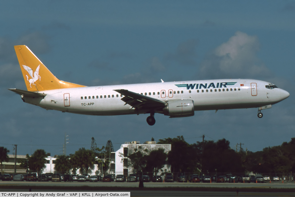 TC-APP, 1998 Boeing 737-4Q8 C/N 28202, Winair 737-400